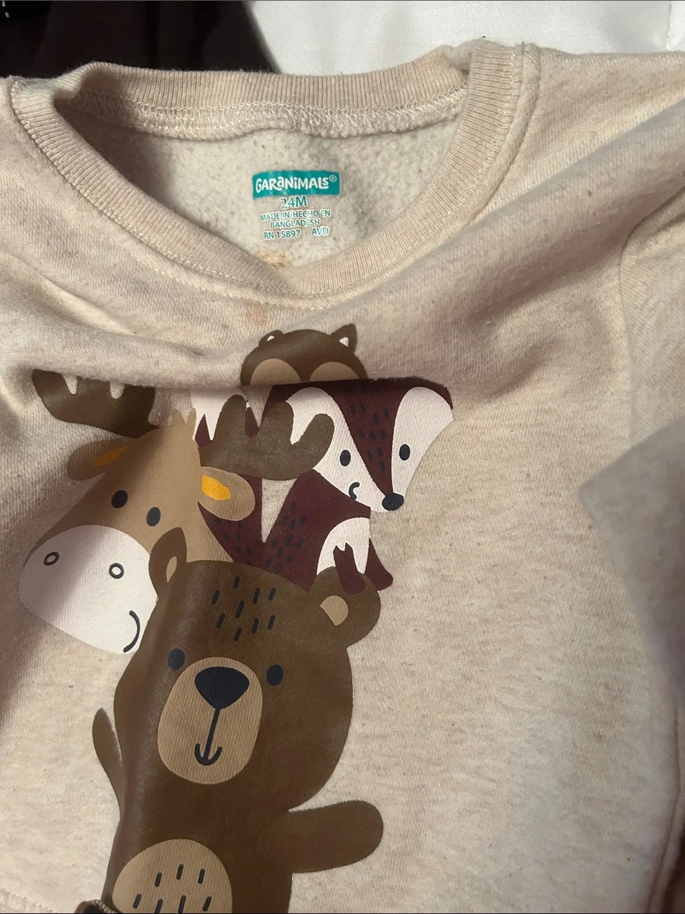 Garanimals Kids Crewneck Sweatshirt - Red, Navy & Beige Animal and Space Prints